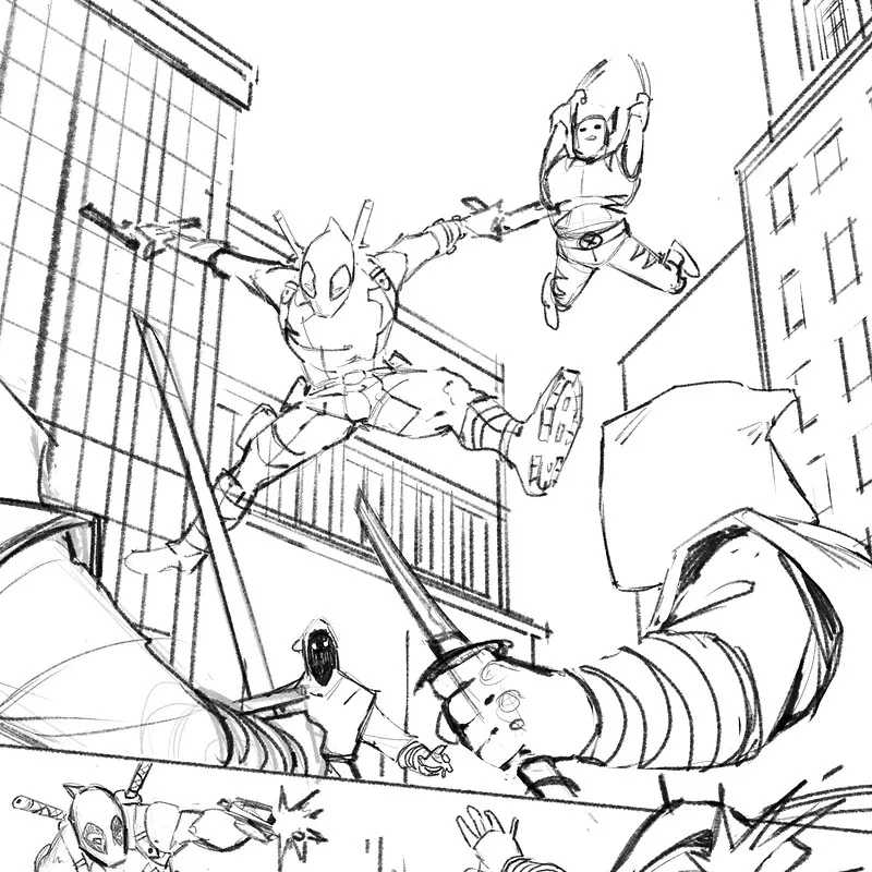 Deadpool &amp; Wolverine – Sample Pages Sketches